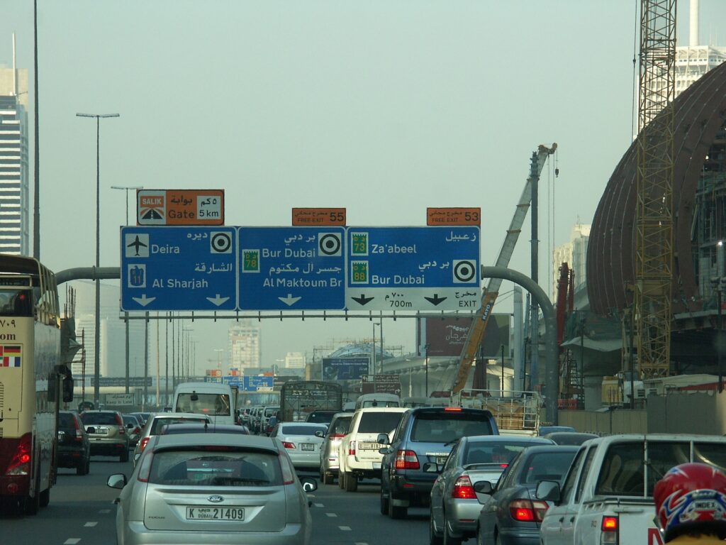 Road traffic in the UAE