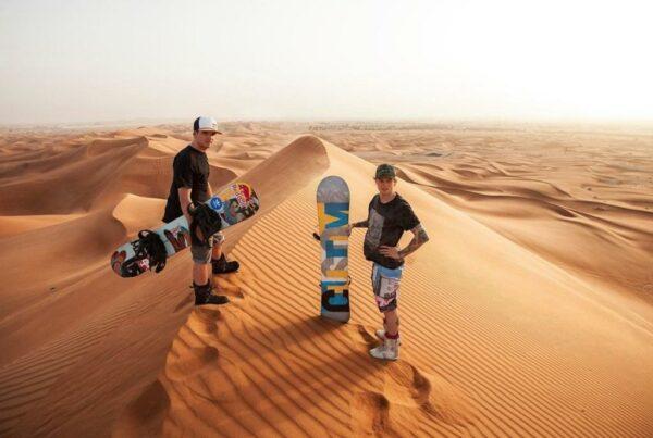 Sand skiing Abu Dhabi Desert